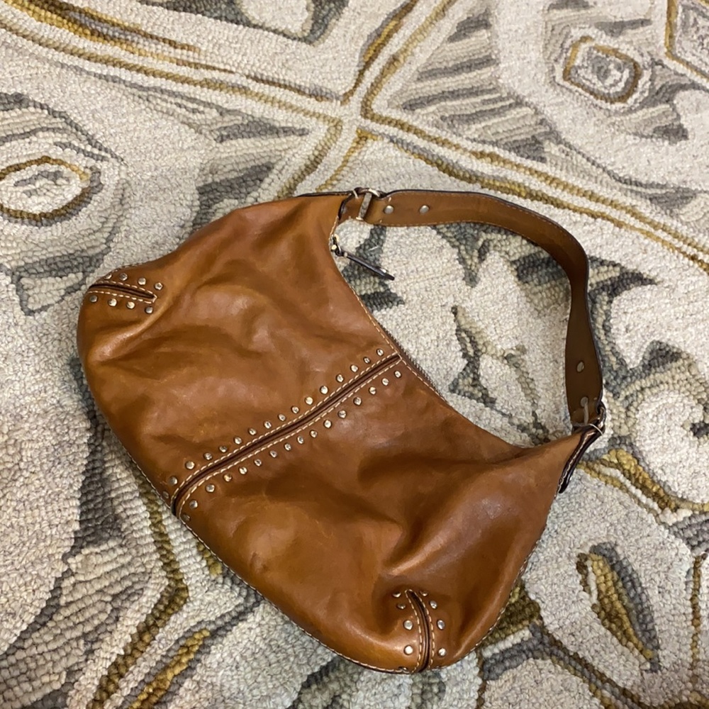 💕 Michael Kors tan vintage leather hobo bag 💕 - Picture 14 of 15